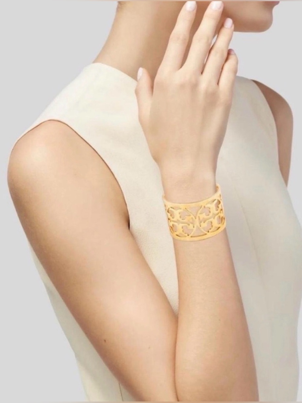 Tory Burch Open Logo Cuff Bracelet NWT